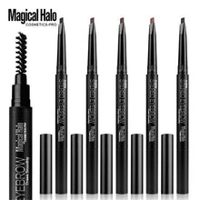 Magical HaloNatural Waterproof Long lasting Shadow Cosmetics Makeup Double Automatic Rotation Eyebrow Eyeliner Pencil Tool J4U66