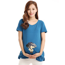 maternity tops nursing pregnancy t-shirtss cute baby printed clothes for pregnant women J4U66
