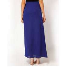maxi skirt long sexy boho retro chiffon skirt super worthy open side split solid women skirt saias longas J4U66