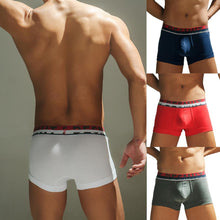Men Boxer Underwear Bulge Pouch Boxers Shorts Solid Color Mens Underpants J4U66