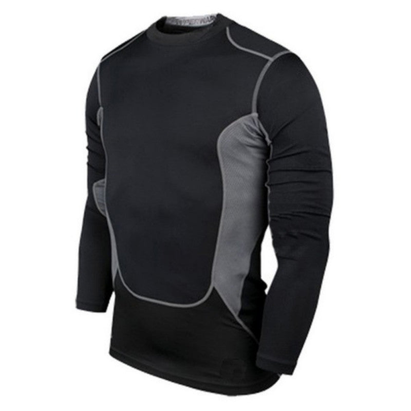 men compression base layer top tight long sleeve t-shirts collection J4U66