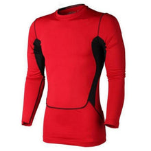 men compression base layer top tight long sleeve t-shirts collection J4U66