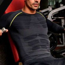 Men Compression Long Sleeve O-Neck S Tight T Shirts Fast Drying Fitness Base Layer Tops M-XL J4U66