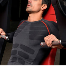 Men Compression Long Sleeve O-Neck S Tight T Shirts Fast Drying Fitness Base Layer Tops M-XL J4U66