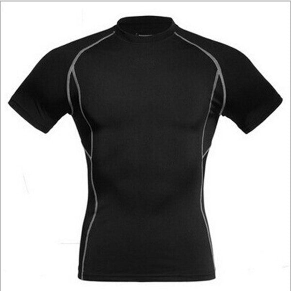 Men Compression Skin Under Base Layer Tops Tight Short Sleeve Jersey T-Shirt J4U66