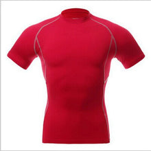 Men Compression Skin Under Base Layer Tops Tight Short Sleeve Jersey T-Shirt J4U66