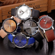 Men Luxury Stainless Steel Quartz Military Sport Leather Band Dial Wrist Watch J4U66