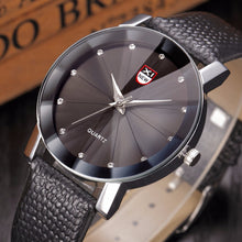 Men Luxury Stainless Steel Quartz Military Sport Leather Band Dial Wrist Watch J4U66
