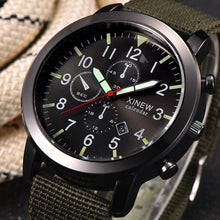 Men Luxury Watches XIBrand Mens Military Quartz Army Watch Black Dial Date Luxury Sport Nylon Wrist Watch Relogio Masculino J4U66