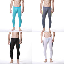 Men Modal Long Johns Mesh Thermal Pants Elastic Trousers Thermal Underwear Leggings M-XL J4U66