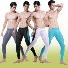 Men Modal Long Johns Mesh Thermal Pants Elastic Trousers Thermal Underwear Leggings M-XL J4U66