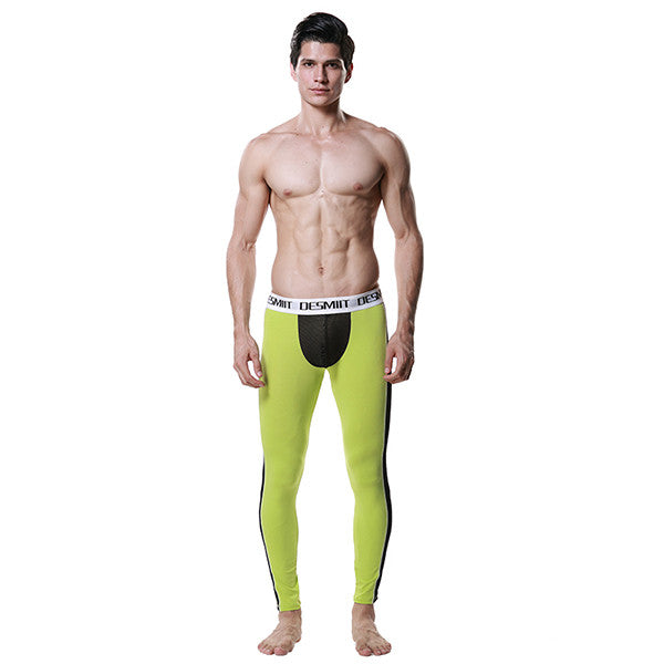 Men Modal Long Johns Spice Mesh Warm Thermal Trousers Underwear Legging Pants J4U66