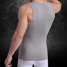 men muscle fitted body shaper boy tight stretch vest-shirts shapewearcasual slimming underwear J4U66