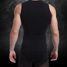men muscle fitted body shaper boy tight stretch vest-shirts shapewearcasual slimming underwear J4U66