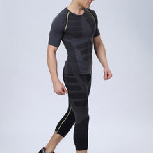 Men Pants Compression S Fittness Base Layers Skin Tights Cropped Tops J4U66
