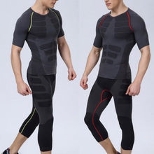 Men Pants Compression S Fittness Base Layers Skin Tights Cropped Tops J4U66
