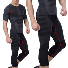 Men Pants Compression S Fittness Base Layers Skin Tights Cropped Tops J4U66