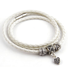 Men Retro Charm Bracelet Men Beads Chain Bangles Style Latest Popular 3 Laps Leather Bracelets J4U66