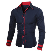 Men Shirt Fashion Brand Men'S TopLong-Sleeved Shirt Camisa Masculina Casual SlimDress Shirts Plus Size M- XXL J4U66