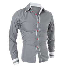 Men Shirt Fashion Brand Men'S TopLong-Sleeved Shirt Camisa Masculina Casual SlimDress Shirts Plus Size M- XXL J4U66