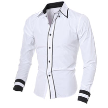 Men Shirt Fashion Brand Men'S TopLong-Sleeved Shirt Camisa Masculina Casual SlimDress Shirts Plus Size M- XXL J4U66