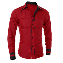 Men Shirt Fashion Brand Men'S TopLong-Sleeved Shirt Camisa Masculina Casual SlimDress Shirts Plus Size M- XXL J4U66