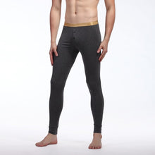 Men Soft Long Johns Warm Thermal Underwear Pants Gold Edge Cotton Buttons S-XL J4U66