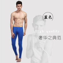Men Soft Long Johns Warm Thermal Underwear Pants Gold Edge Cotton Buttons S-XL J4U66