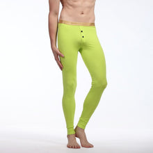 Men Soft Long Johns Warm Thermal Underwear Pants Gold Edge Cotton Buttons S-XL J4U66