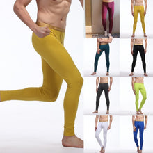 Men Soft Long Johns Warm Thermal Underwear Pants Gold Edge Cotton Buttons S-XL J4U66