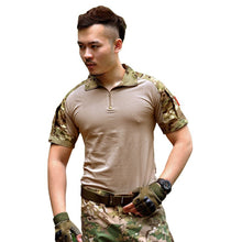 Men Army Combat Tactical T-shirts Military Short Sleeve Tops Camouflage Clothes CP ACU Tee Shirt Homme Multicamo J4U66