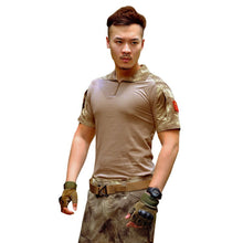Men Army Combat Tactical T-shirts Military Short Sleeve Tops Camouflage Clothes CP ACU Tee Shirt Homme Multicamo J4U66