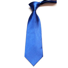 men ties stylish classic solid plain polyester silk jacquard woven tie necktie J4U66