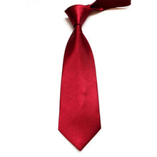 men ties stylish classic solid plain polyester silk jacquard woven tie necktie J4U66