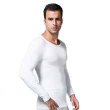 men tshirt boys ultra soft body shapercompression thermal long sleeve under t-shirts top J4U66