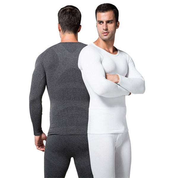 men tshirt boys ultra soft body shapercompression thermal long sleeve under t-shirts top J4U66