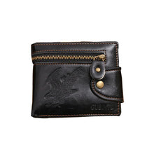 Men Wallet Coin Wallet Small Clutches Men's Purse Men Leather Card Cash Receipt Holder Eagle Pattern Horizontal Wallet  J4U66