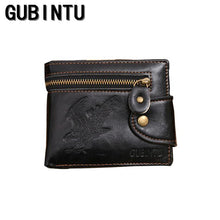 Men Wallet Coin Wallet Small Clutches Men's Purse Men Leather Card Cash Receipt Holder Eagle Pattern Horizontal Wallet  J4U66