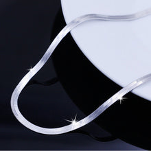 Men Women Flat Blade Body Chain Jewelry Short Paragraph Clavicle Chain Silver Choker Necklace  J4U66