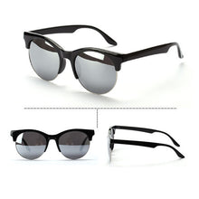 men women unisex round sunglasses plastic frame eyeglasses half rim punk  eyewear J4U66