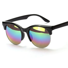 men women unisex round sunglasses plastic frame eyeglasses half rim punk  eyewear J4U66