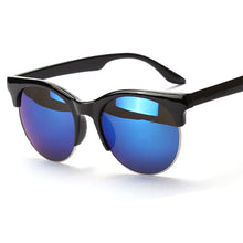 men women unisex round sunglasses plastic frame eyeglasses half rim punk  eyewear J4U66