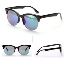 men women unisex round sunglasses plastic frame eyeglasses half rim punk  eyewear J4U66