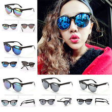 men women unisex round sunglasses plastic frame eyeglasses half rim punk  eyewear J4U66