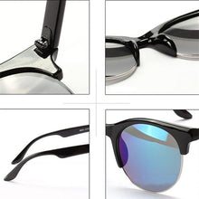 Men Unisex Round Sunglasses Plastic Frame Eyeglasses Half Rim Punk Brand Designer Eyewear J4U66