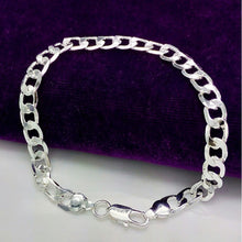 Men's 8MM Chain BraceletWomen's DIY Jewelry Sliver Plated Lobster Clasp Link Bracelets J4U66