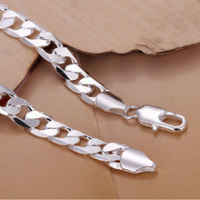 Men's 8MM Chain BraceletWomen's DIY Jewelry Sliver Plated Lobster Clasp Link Bracelets J4U66