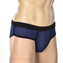 Men's Acrylic Mesh Low-Rise Briefs U Convex Bulge Pouch Underwear Underpants J4U66
