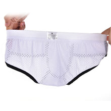 Men's Acrylic Mesh Low-Rise Briefs U Convex Bulge Pouch Underwear Underpants J4U66
