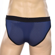 Men's Acrylic Mesh Low-Rise Briefs U Convex Bulge Pouch Underwear Underpants J4U66